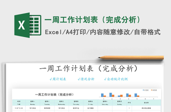 2025年一周工作计划表（完成分析）