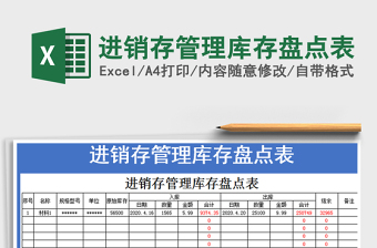 2025年进销存管理库存盘点表