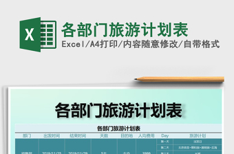 2025年各部门旅游计划表