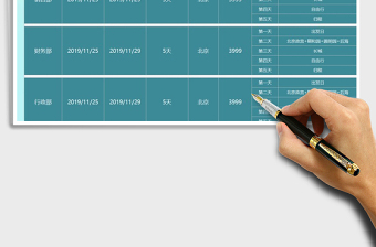 2025年各部门旅游计划表