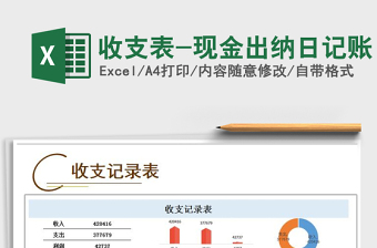 2025年收支表-现金出纳日记账免费下载