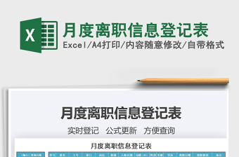 2025年月度离职信息登记表