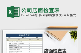 2025年公司店面检查表