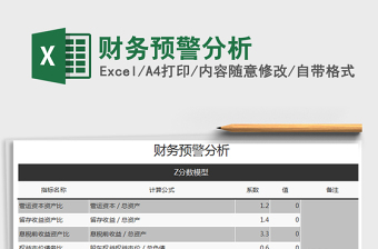 2025年财务预警分析免费下载
