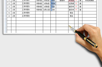 2025年工作计划进度表-自动预警