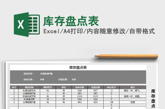 2025年库存盘点表