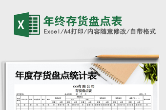 2025年年终存货盘点表