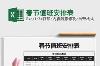 2025年春节值班安排表