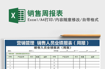 2025年销售周报表