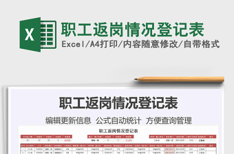 2025年职工返岗情况登记表