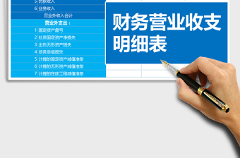 2025年财务营业收支明细表1免费下载