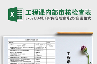 2025工程部excel表格大全