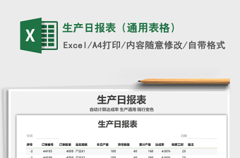 2025年生产日报表（通用表格）