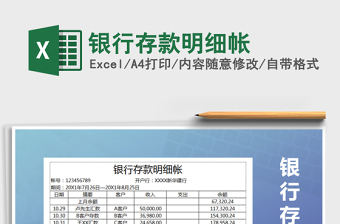 2025年银行存款明细帐