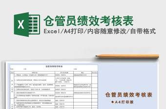 2025年仓管员绩效考核表