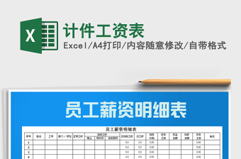 2025年计件工资表