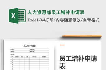 2025年人力资源部员工增补申请表