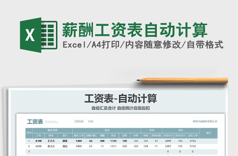 2025年薪酬工资表自动计算