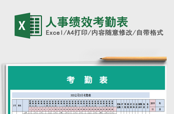 2025年人事绩效考勤表