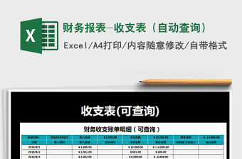 2025年财务报表-收支表（自动查询）