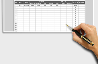 2025年员工工资发放表