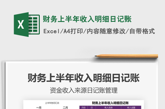 2025年财务上半年收入明细日记账