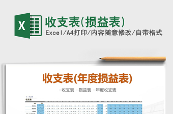 2025年收支表(损益表)免费下载