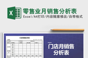 2025年零售业月销售分析表免费下载