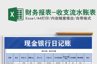 2025年财务报表-收支流水账表