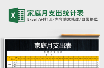2025年家庭月支出统计表免费下载