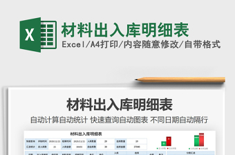 2025年材料出入库明细表