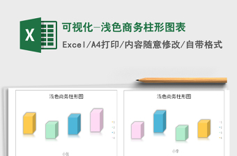 2025年可视化-浅色商务柱形图表免费下载