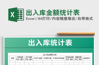 2025年出入库金额统计表免费下载