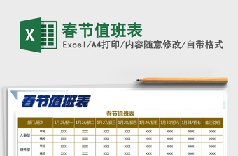 2025年春节值班表