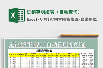 2025年进销存明细表（自动查询）