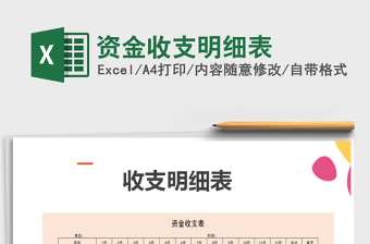 2025年资金收支明细表免费下载