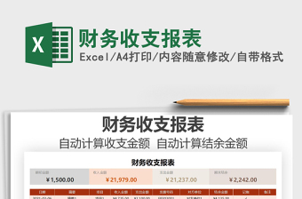 2025年财务收支报表