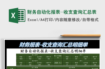 2025年财务自动化报表-收支查询汇总表