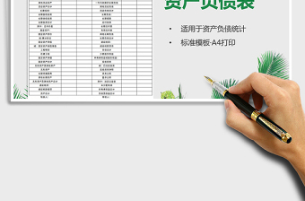 2025年资产负债表（财务报表）免费下载