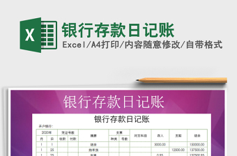 2025年银行存款日记账