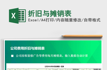 2025年折旧与摊销表免费下载