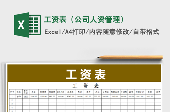 2025年工资表（公司人资管理）