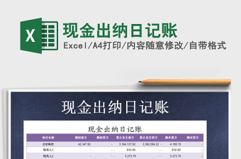2025年现金出纳日记账免费下载