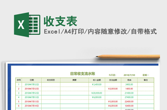 2025年收支表免费下载