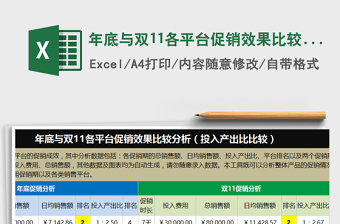 2025年年底与双11各平台促销效果比较分析（投入产出比比较）免费下载