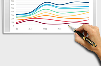 2025年粉色多彩系列图表之折线图免费下载