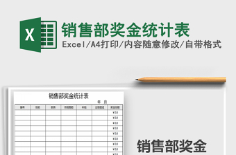 2025年销售部奖金统计表免费下载