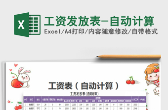 2025年工资发放表-自动计算免费下载