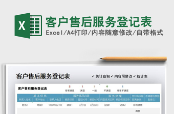 2025年客户售后服务登记表