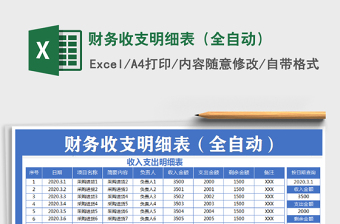 2025全自动财务excel表格大全
